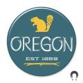 Blue Oregon Beaver Magnet