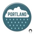 Portland Rain Magnet Badge Bomb