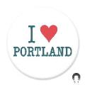 I Heart Portland Magnet Badge Bomb