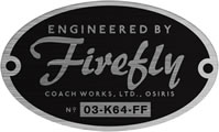 Firefly Engineered by Firefly Oval Sticker