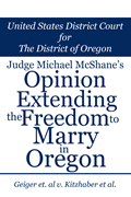 Oregon Marriage Equality Opinion
