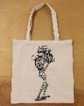 Skeleton Carrying Books Canvas Tote Bag
