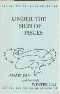 Under The Sign Of Pisces Anais Nin & Her Circle Spring 1970 Volume 1 Number 2