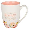 Christian Art Gifts Ceramic Mug for Women Strength and Dignity - Proverbs 31:25, 12 Oz.