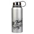 Christian Art Gifts Stainless Steel Double Wall Vacuum Sealed Insulated Water Bottle for Men and Women: All Things Are Possible - Matthew 19:26 Inspir