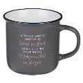 Christian Art Gifts Ceramic Coffee and Tea Mug for Men: Great Pastor - Numbers 6:24 Inspirational Bible Verse, Dark Gray and White, 13 Fl. Oz.