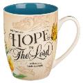 Christian Art Gifts Ceramic Coffee & Tea Mug for Women: Hope in the Lord - Isaiah 40:31 Inspirational Bible Verse, Teal, 12 Oz.