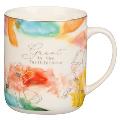 Christian Art Gifts Ceramic Coffee & Tea Mug for Women: Great Is Thy Faithfulness, Pink, 14 Oz.