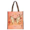 Christian Art Gifts Floral Butterfly Reusable Multicolor Shopping Tote Bag for Women: Grace - Eph. 2:8 - Easy-Hold, Durable, Collapsible, Religious Ha