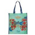 Christian Art Gifts Floral Dragonfly Reusable Multicolor Shopping Tote Bag for Women: Hope - Isa. 40:31 Scripture, Easy-Hold, Sturdy, Collapsible Reli