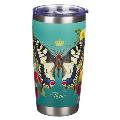 Christian Art Gifts Stainless Steel Floral Butterfly Teal Travel Mug for Women: Hope - (18oz Double Wall Vacuum Insulated Coffee and Tea Mug W/Lid)