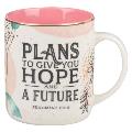 Christian Art Gifts Large Ceramic Novelty Scripture Coffee & Tea Mug for Women: Plans to Give You a Hope & a Future - Jeremiah 29:11 Inspirational Bib