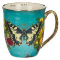 Christian Art Gifts Large Ceramic Novelty Scripture Coffee & Tea Mug for Women: Hope - Isaiah 40:31 Inspirational Bible Verse, Floral Butterfly, Teal