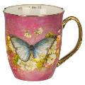 Christian Art Gifts Large Ceramic Novelty Scripture Coffee & Tea Mug for Women: Be Still - Psalm 46:10 Inspirational Bible Verse, Floral Butterfly, Pi