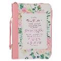 Bible Cover Fashion Pink Floral I Know the Plans Jer. 29:11