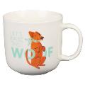 The Fur Side Coffee Mug for Dog Lovers, Let's Raise the Woof Ceramic