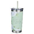 With Love Stainless Steel Thank You for Helping Me Grow Mint Green Travel Mug (18oz Double Wall Vacuum Insulated Coffee and Tea Mug W/Lid)
