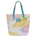 Heartfelt Women's Canvas Tote Bag Hope Anchors the Soul Floral Design, Citrus Leaves