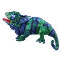 Full Bodied Blue & Green Chameleon Hand Puppet: Chameleon (Blue-Green)