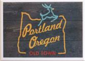 Portland Oregon Rustic Neon Sign Magnet