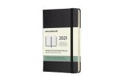Moleskine 2021 Weekly Horizontal Planner, 12m, Pocket, Black, Hard Cover (3.5 X 5.5)