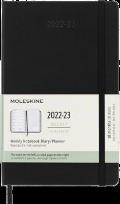 CAL23 Moleskine 18 Month Weekly Large Black Hard Cover