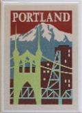 Portland Woodblock Lantern Press Magnet