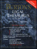 Burtons Legal Thesaurus 3rd Edition