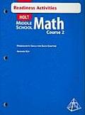 Holt Middle School Math Readiness Activities Course 2