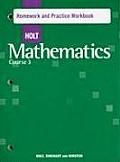 Holt Mathematics Homework & Practice Workbook Course 3