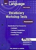 Holt Elements of Language Third Course Vocabulary Workshop Tests Assessment