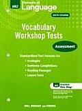Elements of Language Vocabulary Workshop Tests Sixth Course