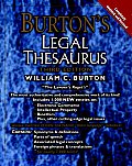 Burtons Legal Thesaurus 3rd Edition