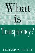 What is Transparency?