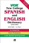 VOX New College Spanish & English Dictionary English Spanish Espanol Ingles