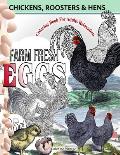 Chickens, Roosters and Hens coloring book for adults: Relaxation