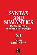 Syntax and Semantics, Volume 23 Tr Ppr