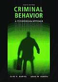 Criminal Behavior A Psychological Ap 8th Edition