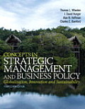 Concepts In Strategic Management & Business Policy