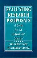 Evaluating Research Proposals: A Guide for the Behavioral Sciences