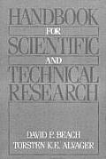 Handbook for Scientific & Technical Research