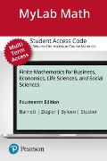 Mylab Math with Pearson Etext -- 24-Month Standalone Access Card -- For Finite Mathematics for Business, Economics, Life Sciences, and Social Sciences