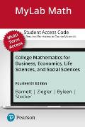 Mylab Math with Pearson Etext -- 24-Month Standalone Access Card -- For College Mathematics for Business, Economics, Life Sciences, and Social Science
