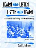Learn To Listen Listen To Learn 2nd Edition