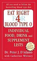Eat Right 4 Blood Type O Individual Food Drink & Supplement Lists