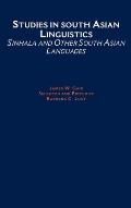 Studies in South Asian Linguistics: Sinhala and Other South Asian Languages
