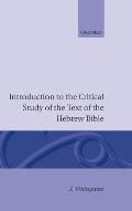 Introduction to the Critical Study of the Text of the Old Testament