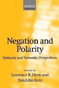 Negation and Polarity: Syntactic and Semantic Perspectives