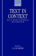 Text in Context: Essays by Members of the Society for Old Testament Study