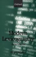 Modern Lexicography: An Introduction